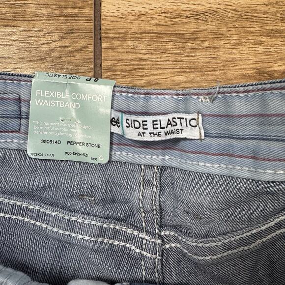 Lee Elastic Side Denim Jeans Woman's 8P Blue Mid Rise Relaxed Fit - Picture 9 of 15